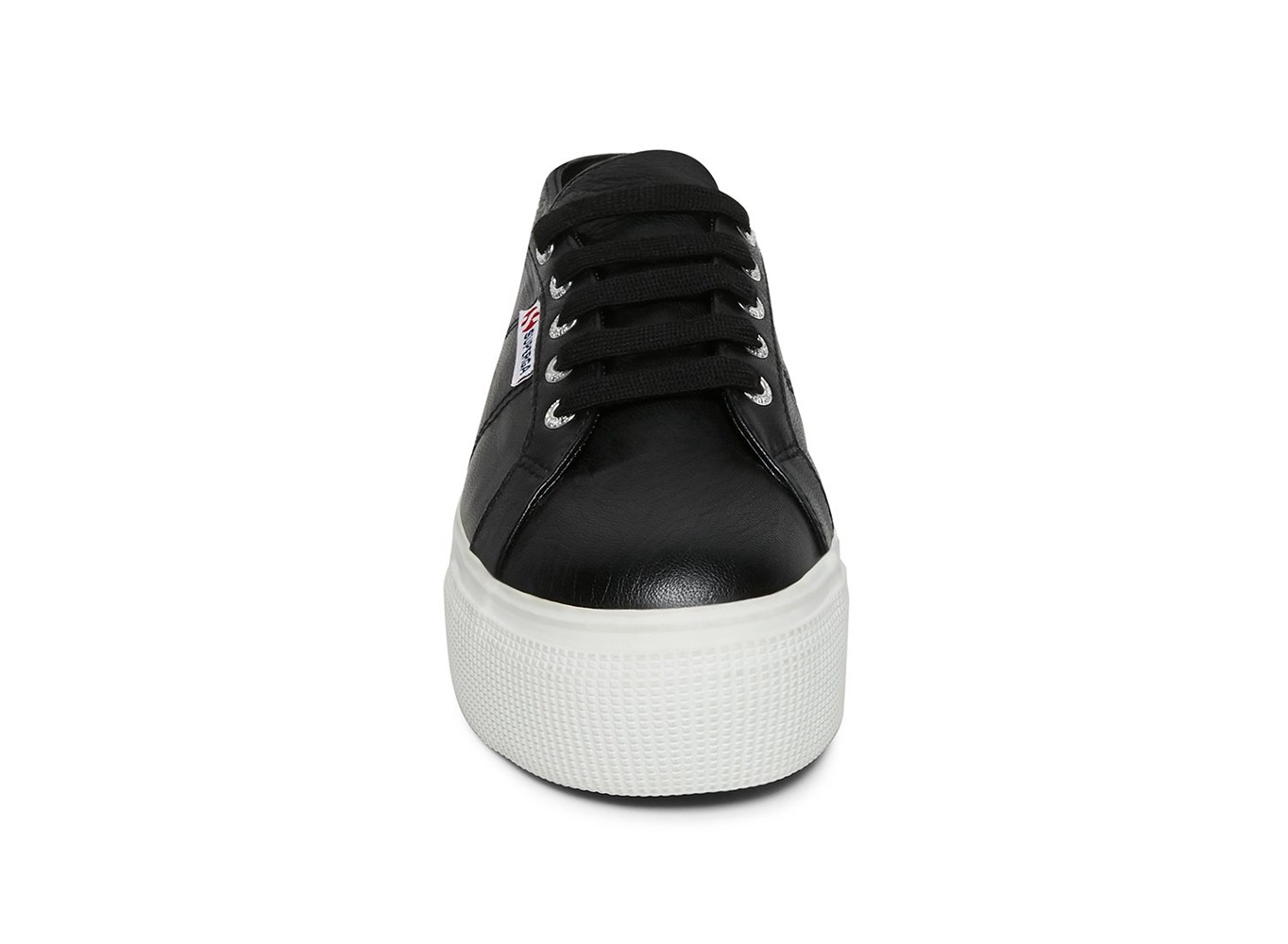 Superga Platform Womens - 2790 Nappa Leather - Black - PTCFJ3527